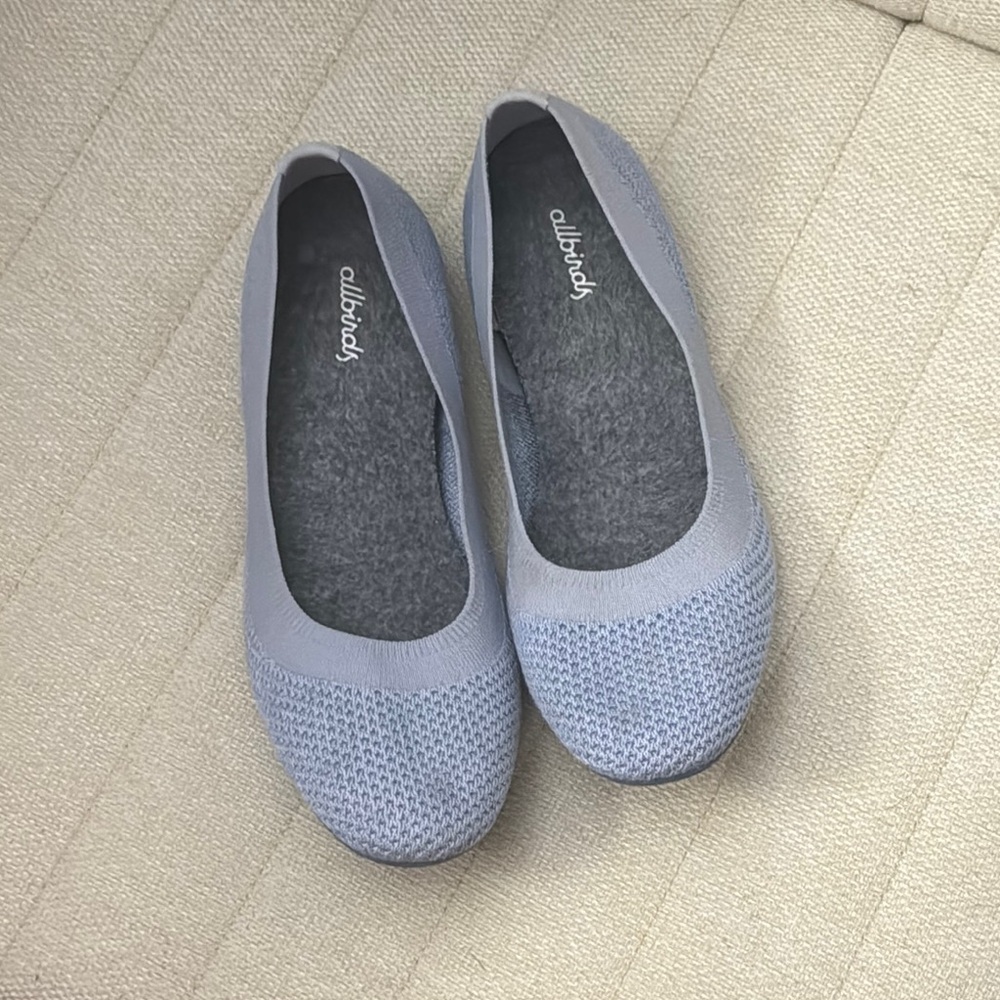 allbirds Light Blue-Gray Ballet Flats